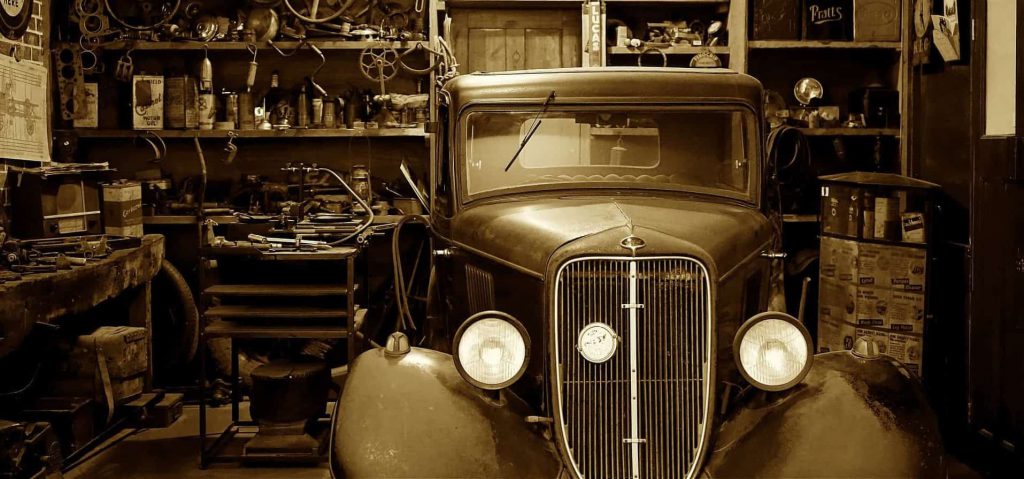 stary samochód baner